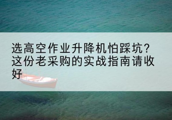 邹城高空作业升降机厂家推荐-选高空作业升降机怕踩坑？这份老采购的实战指南请收好